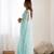 sky blue color shimmer fabric bollywood looks sequins work saree