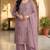 mauve chiffon designer embroidered unstitched dress material