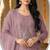 mauve chiffon designer embroidered unstitched dress material