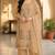 beige chiffon designer embroidered unstitched dress material