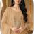 beige chiffon designer embroidered unstitched dress material