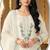 off-white chiffon designer embroidered unstitched dress material