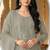 grey chiffon designer embroidered unstitched dress material
