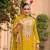 mustard chinon embroidered partywear unstitched dress material