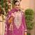 pink chinon embroidered partywear unstitched dress material
