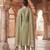 olive gold silk blend embroidered partywear unstitched dress material