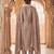 brown gold silk blend embroidered partywear unstitched dress material