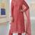 red organza chiffon designer embroidered unstitched dress material