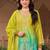 Women Ombre Embroidered Regular Kurta with Sharara & With Dupatta