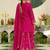 Floral Embroidered Sequinned Kurta With Sharara & Dupatta