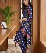 Women Floral Printed Regular Pure Cotton Kurta with Trousers