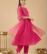 Women Empire Gotta Patti Kurta with Trousers & With Dupatta
