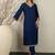 Women Ethnic Motifs Embroidered V-Neck Regular Sequinned Kurta with Trousers