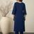 Women Ethnic Motifs Embroidered V-Neck Regular Sequinned Kurta with Trousers