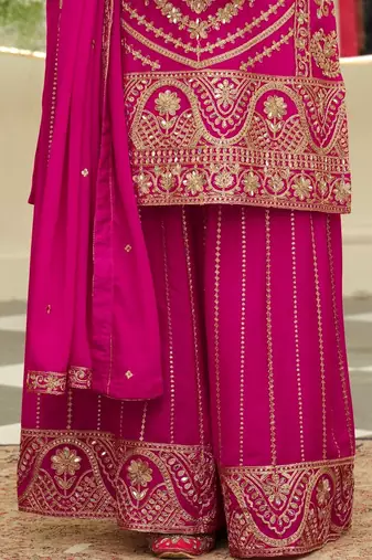 Women Ethnic Motifs Embroidered Mirror Work Kurta With Palazzos & Dupatta