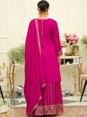 Women Ethnic Motifs Embroidered Mirror Work Kurta With Palazzos & Dupatta 4