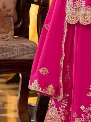 Women Ethnic Motifs Embroidered Regular Thread Work Kurta with Palazzos & With Dupatta 2
