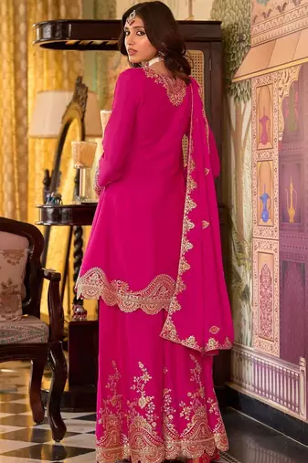 Women Ethnic Motifs Embroidered Regular Thread Work Kurta with Palazzos & With Dupatta