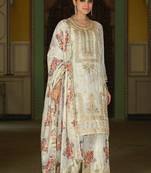 Women Floral Embroidered Regular Mirror Work Kurta with Palazzos & With Dupatta