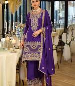 Women Ethnic Motifs Embroidered Regular Thread Work Kurta with Palazzos & With Dupatta