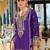 Women Ethnic Motifs Embroidered Regular Thread Work Kurta with Palazzos & With Dupatta