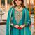 Floral Embroidered Mirror Work Sequinned Anarkali Kurta With Dhoti & Dupatta