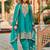 Floral Embroidered Mirror Work Sequinned Anarkali Kurta With Dhoti & Dupatta