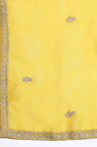 Ethnic Motifs Embroidered Sequinned Kurta with Palazzos & With Dupatta