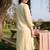 Women Floral Embroidered Regular Thread Work Linen Kurta with Trousers & With Dupatta