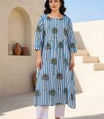 Women Printed Regular Pure Cotton Kurta with Trousers