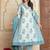 Women Floral Printed Panelled Thread Work Pure Cotton Kurta with Trousers & With Dupatta