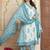 Women Floral Printed Panelled Thread Work Pure Cotton Kurta with Trousers & With Dupatta