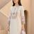 Women Floral Embroidered Regular Thread Work Linen Kurta with Trousers & With Dupatta