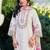 Women Floral Embroidered Regular Thread Work Linen Kurta with Trousers & With Dupatta