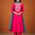 Women's Beautiful Embroidery Work Gold Silk Fabric Flared Anarkali Pant and Dupatta Set