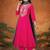 Women's Beautiful Embroidery Work Gold Silk Fabric Flared Anarkali Pant and Dupatta Set