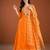 Embroidery Viscose Silk Fabric Flared Anarkali Pant and Dupatta Set