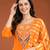 Embroidery Viscose Silk Fabric Flared Anarkali Pant and Dupatta Set