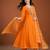 Embroidery Viscose Silk Fabric Flared Anarkali Pant and Dupatta Set