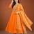 Embroidery Viscose Silk Fabric Flared Anarkali Pant and Dupatta Set