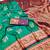 Sea green banarasi blend silk saree with paithani rich weaved pallu and blouse