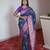 Blue banarasi silk blend saree with paithani rich weaved pallu and blouse