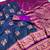 Blue banarasi silk blend saree with paithani rich weaved pallu and blouse