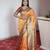 Yellow  banarasi silk blend saree with paithani rich weaved pallu and blouse