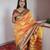 Yellow  banarasi silk blend saree with paithani rich weaved pallu and blouse