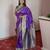Purple banarasi silk blend saree with paithani rich weaved pallu and blouse