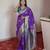 Purple banarasi silk blend saree with paithani rich weaved pallu and blouse