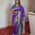 Purple banarasi silk blend saree with paithani rich weaved pallu and blouse