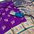 Purple banarasi silk blend saree with paithani rich weaved pallu and blouse