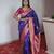 Violet banarasi silk blend saree with paithani rich weaved pallu and blouse